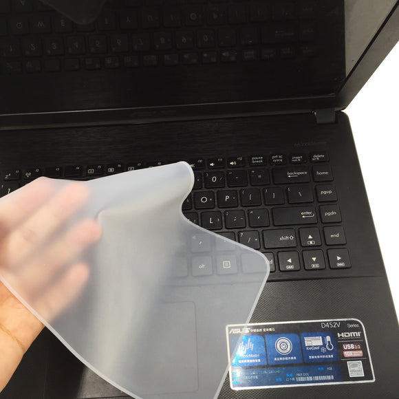 Protector Transparente Universal para Teclado de Laptop y Escritorio