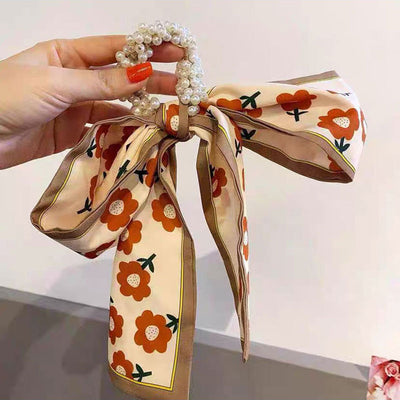 Lazo para Pelo con Perlas y Cinta Elástica para Mujer - Image 6
