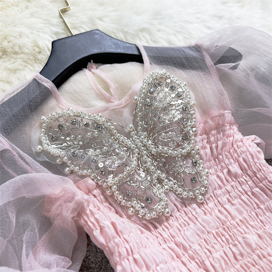 Blusa Estilo Occidental Cuello Cuadrado con Manga Abullonada - Image 12