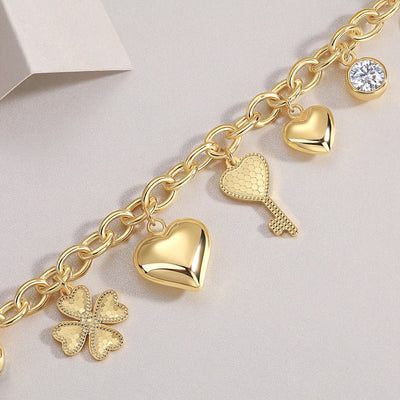 Pulsera de Moissanita con Cadena Trasera para Mujer - Image 7