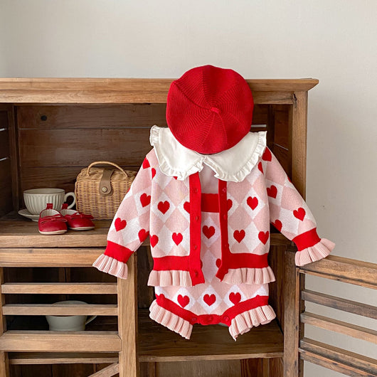 Abrigo Tejido de Manga Larga con Detalles de Corazón para Bebé Niña - Colección Otoño - Image 26