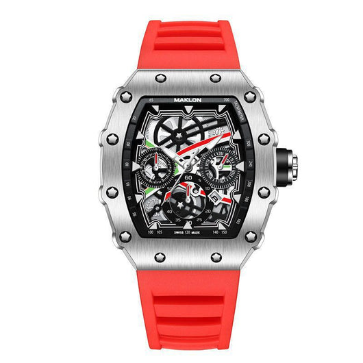 Reloj de Pulsera Hombre Calavera Correa Silicona Cuarzo - Image 5