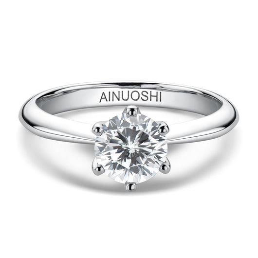 Anillo de Moissanita Clásico Seis Puntas 1 Quilate Plata 925 - Image 11