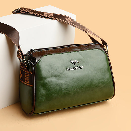Bolso de Cuero Encerado Reversible Retro para Mujer - Diseño Trendy Doble Cara - Image 3