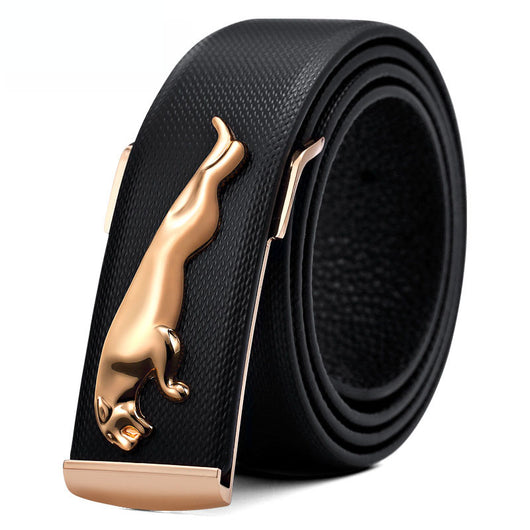 Cinturón de Cuero Premium para Hombre con Hebilla Dorada 3D Caballo - Image 6