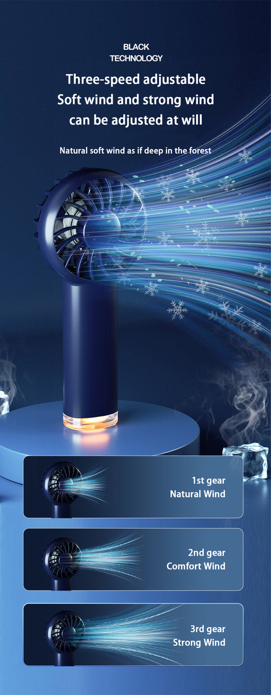 Ventilador Portátil Mini Recargable con Luz LED Integrada - Image 10