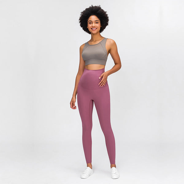 Pantalones de Yoga Cintura Alta con Soporte Abdominal y Diseño Materno