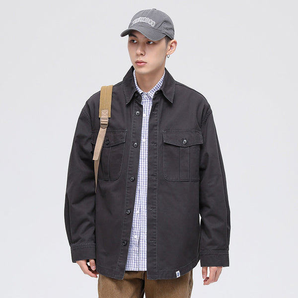 Chaqueta Camisa Suelta para Hombre - Estilo Moderno