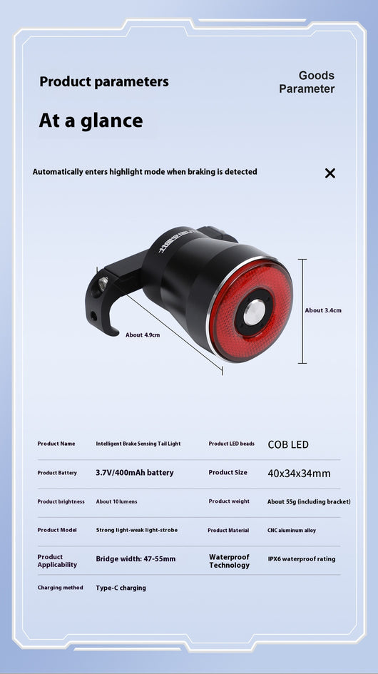 Luz Trasera de Advertencia para Bicicleta de Ruta - Image 17