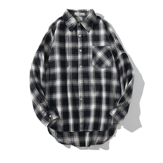 Camisa de Manga Larga a Cuadros para Hombre en Poliéster - Image 9