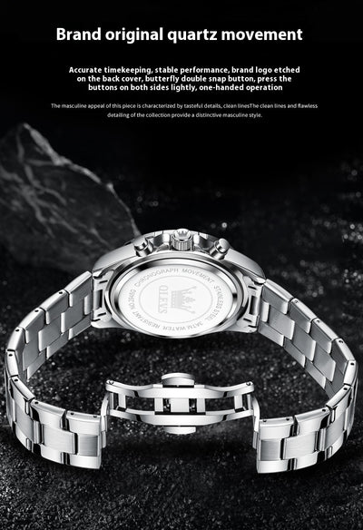 Reloj Deportivo Multifunción para Hombre con Banda de Acero Inoxidable - Image 13