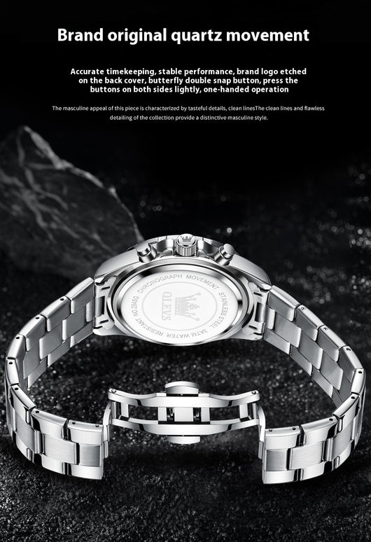 Reloj Deportivo Multifunción para Hombre con Banda de Acero Inoxidable - Image 13