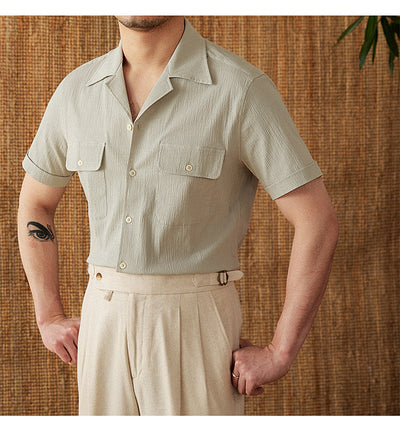Camisa Casual Retro de Manga Corta Transpirable - Image 13