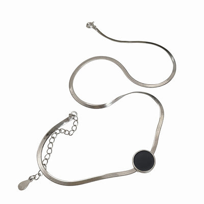 Collar de Plata 925 con Resina Epóxica Redondo