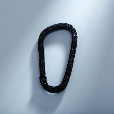 Llavero para Hombre Negro Elegante con Circonita Brillante - Image 3