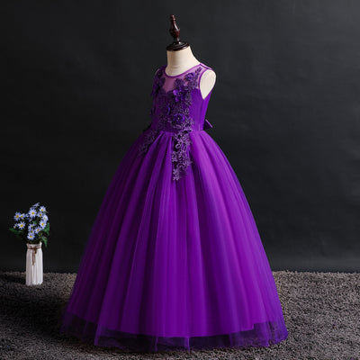 Vestido Princesa Elegante sin Mangas con Borlas Bordadas - Image 11