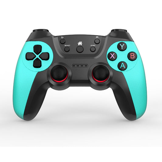 Black wireless game controller with textured grips, red-accented analog sticks, and colorful A, B, X, Y buttons. - Image 2