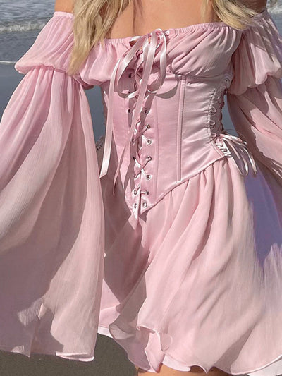 Vestido Asimétrico de Hombro Único con Falda Corta - Image 17
