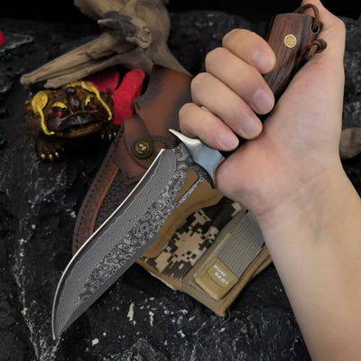 Cuchillo de Exterior con Hoja Damasco - Image 12
