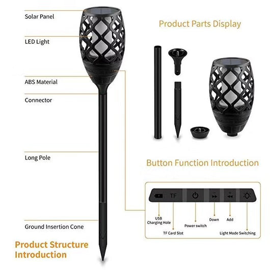 Luz LED para Jardín con Bluetooth y Efecto Llama Musical - Image 7