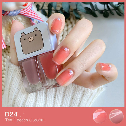 Set Dúo de Esmaltes de Uñas a Base de Agua - Acabado Brillante con Pelado y Desprendimiento Fácil - Image 6
