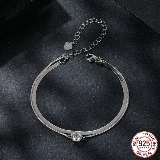 Pulsera de Moissanita Brillante Doble Capa 50 Puntos