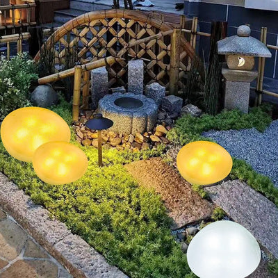 Lámpara Solar de Jardín con Diseño de Piedra Natural