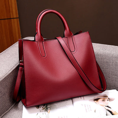 Bolso de Cuero Genuino Gran Capacidad Bandolera para Mujer - Image 9