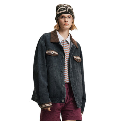 Chaqueta Denim Punk Oversized con Desgastes - Image 16