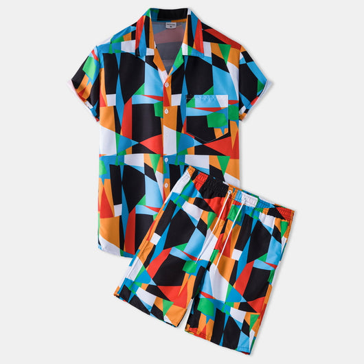 Conjunto Hawaiano Casual para Hombre - Camisa y Shorts Estampados - Image 12