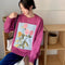 Suéter Tejido Jacquard Oversized en Algodón Suave