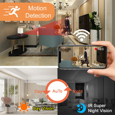 Cámara de Vigilancia WiFi HD con Visión Nocturna y Micrófono Dual para Hogar - Image 47