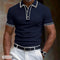 Polo Casual para Hombre con Detalle de Franja en Solapa