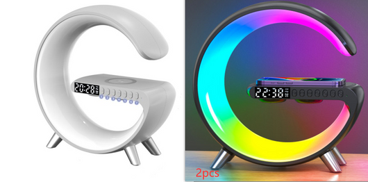 Lámpara LED Inteligente G con Altavoz Bluetooth, Cargador Inalámbrico y Control por App - Image 11
