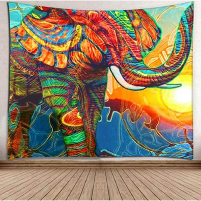 Tapiz de Elefante con Rayos de Sol - Decoración Artística para el Hogar - Image 4