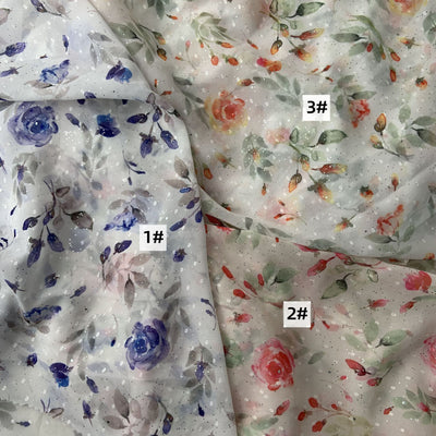 Tela Chifón Dorada Estampada para Hanfu - Image 4