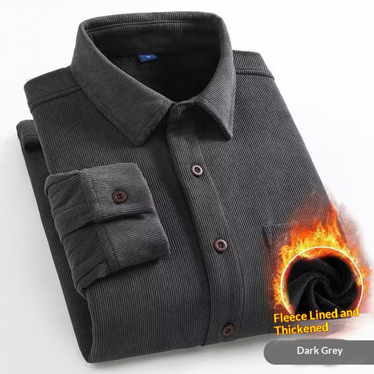 Camisa de Pana Gruesa de Manga Larga para Hombre - Image 5