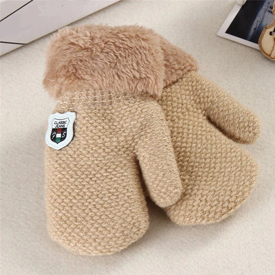 Guantes Tejidos de Lana Gruesa para Niños - Manoplas Cálidas y Suaves - Image 10