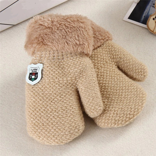 Guantes Tejidos de Lana Gruesa para Niños - Manoplas Cálidas y Suaves - Image 10