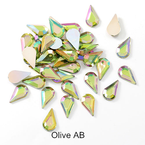 Parches de Diamantes para Uñas - Gotas de Agua Acrílicas con Base Plana - Image 5