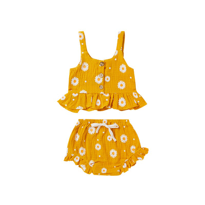 Conjunto de Dos Piezas para Niña con Tirantes y Shorts Estampado - Image 3