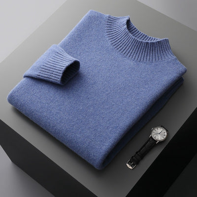 Suéter de Cuello Alto Hombre Lana Pura Tejida - Image 5