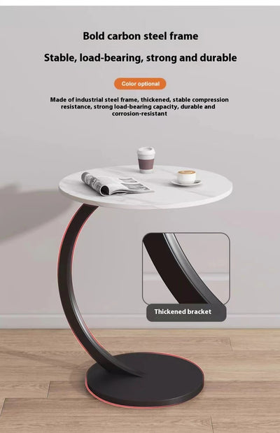 Mesa Auxiliar Redonda Móvil - Mesita de Café y Noche Multifuncional - Image 18