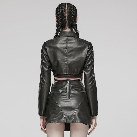 Chaqueta de Cuero Corta para Mujer - Estilo Sofisticado y Moderno - Image 15