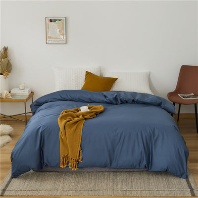 Juego de Cama 4 Piezas Algodón Teñido Lavado Estilo Minimalista Japonés - Image 13