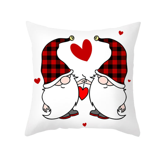Funda de Almohada Día de San Valentín Letras Cartoon Roja - Tela Melocotón - Image 13