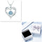 Female 925 Plateado Twelve Birthstone Pendant Necklace Platinum Box March