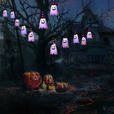 Guirnalda Luminosa Halloween con Fantasmas de Tela - Decoración Festiva - Image 24