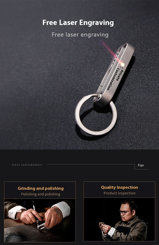 Llavero Colgante de Aleación de Titanio con Diseño Personalizado - Image 17