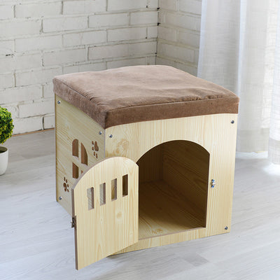 Casa de Mascotas de Madera Desmontable y Lavable para Todas las Estaciones - Image 18